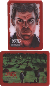 Dexter Season 3 Metallogloss Case Topper Set of 2 Metal Trading Cards