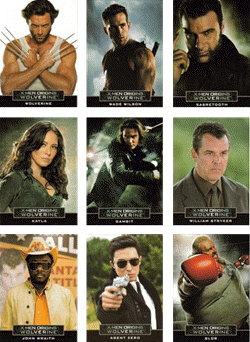 X-Men Origins Wolverine Casting Call Complete 9 Card Chase Set