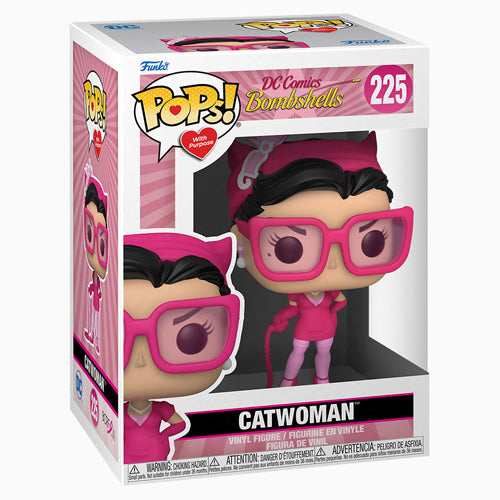 Pop Heroes Bc Awareness Bombshell Catwoman Vinyl Figure