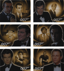 James Bond Heroes & Villains Men of James Bond 6 Cell Card Chase Set