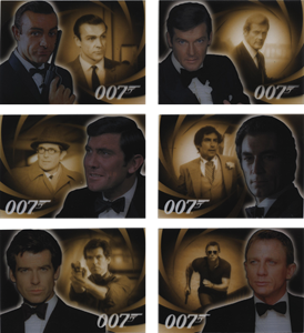 James Bond Heroes & Villains Men of James Bond 6 Cell Card Chase Set