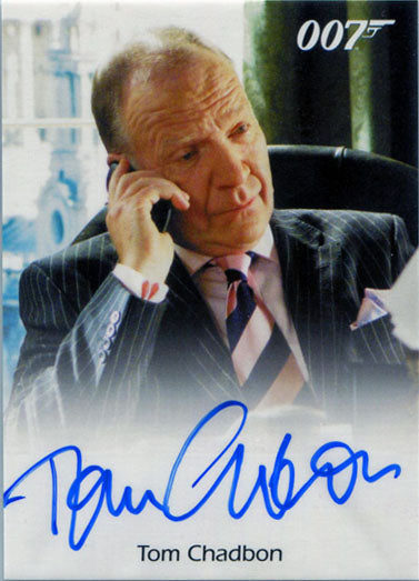James Bond Archives 2017 Final Autograph Card Tom Chadbon as Stockbroker