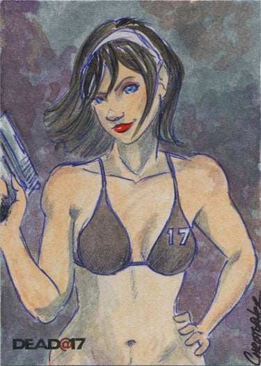 Dead@17 5finity Series 2 15th Anniversary Sketch Card by Christopher Chamberlain
