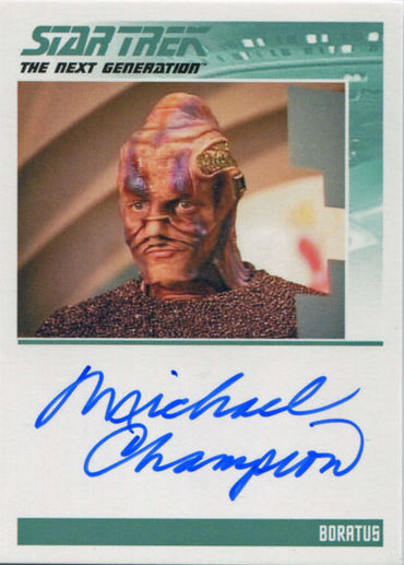 Star Trek TNG Portfolio Prints S2 Autograph Card Michael Champion as Boratus