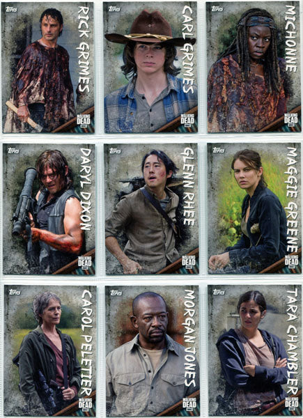 Walking Dead Season 6 Character Profiles Complete 20 Card Chase Set