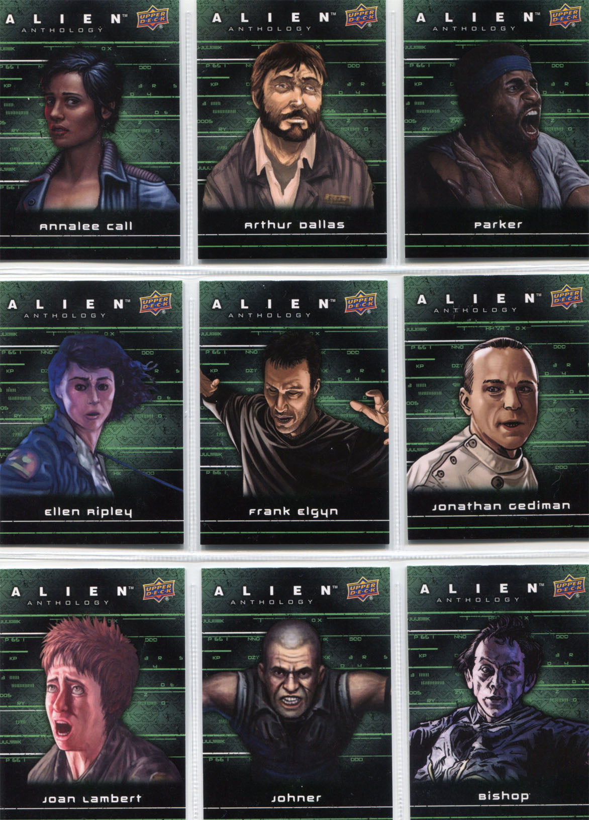 Alien Anthology Character Bios Complete 12 Card Chase Set