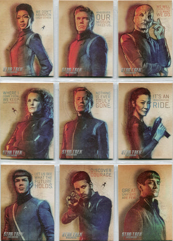 Star Trek Discovery Season 2 Character Quotes Complete 9 Card Chase Set