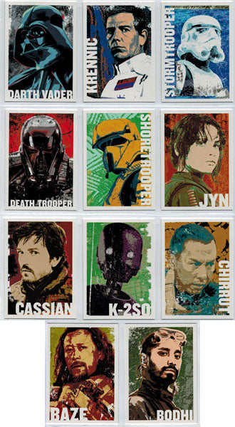 Star Wars Rogue One Series 1 Character Icon Complete 11 Card Chase Set CI1- CI11