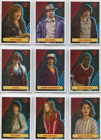 Stranger Things Season 2 Character Sticker Complete 20 Card Set CS-1 to CS-20