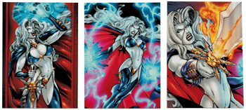 Lady Death Sketch Series Two 1LD2 to 3LD2 Chase Card Set