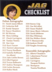 JAG Premiere Edition Complete 4 Card Checklist Chase Set