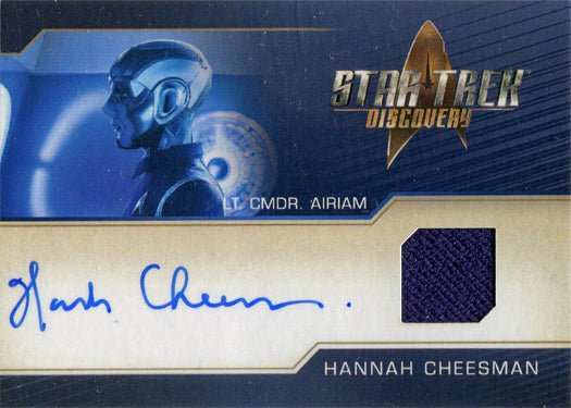 Star Trek Discovery Season 2 Autograph Relic Card Hannah Cheesman as Airiam