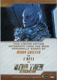 Star Trek Discovery Season 2 Autograph Card Mary Chieffo as L'Rell