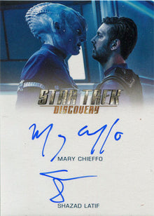 Star Trek Discovery Season 1 Dual Autograph Card Mary Chieffo/Shazad Latif (FB)