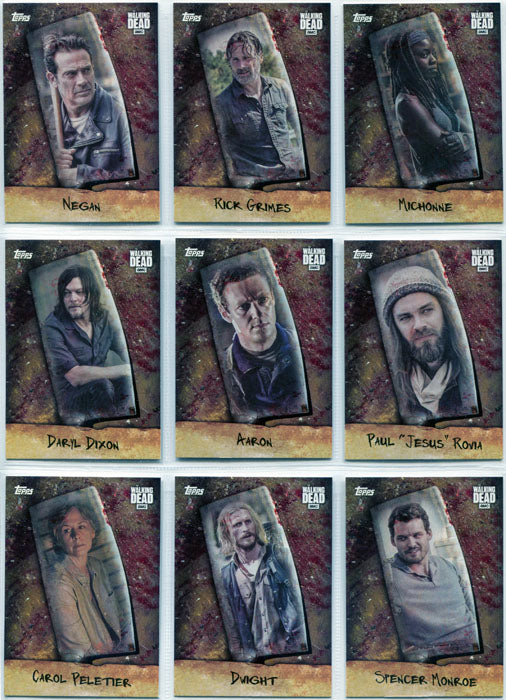 Walking Dead Season 7 Chop Complete 9 Card Chase Set CHOP-1 to CHOP-9