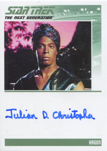 Star Trek TNG Portfolio Prints S1 Autograph Card Julian Christopher Hagon