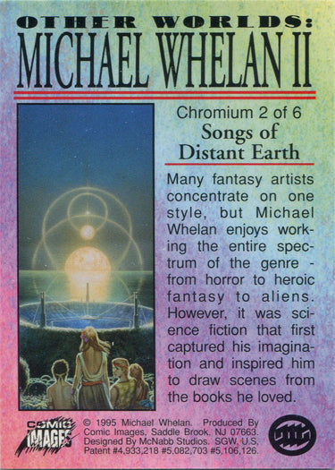 Mike Whelan II Other Worlds 1995 Chromium Chase Card 2 Songs Of Distant Earth