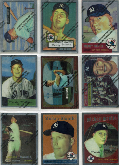 Topps Finest Baseball 1996 Mickey Mantle Chrome Commemorative Insert Set 1-19