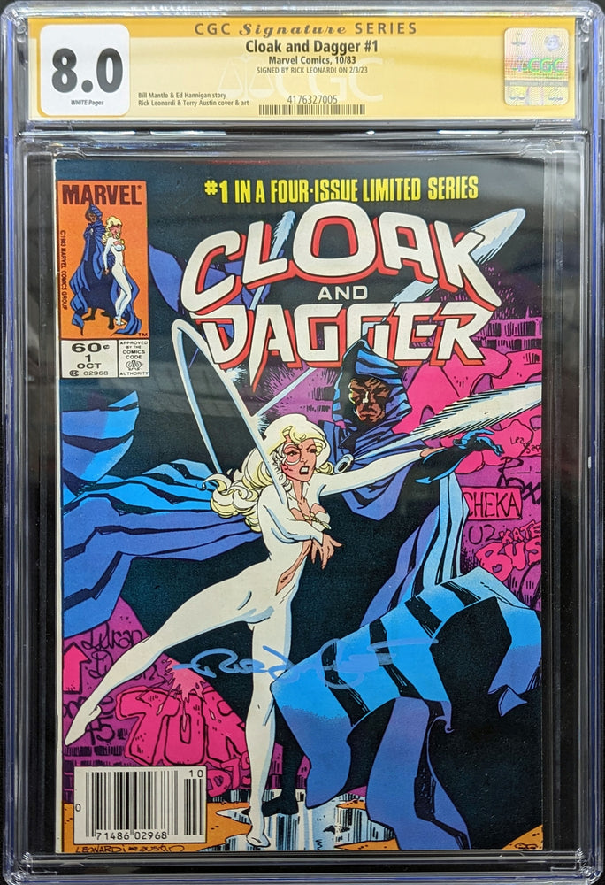 Cloak and Dagger #1 (1983) CGC 8.0 Signed by Rick Leonardi
