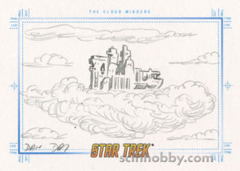 Star Trek TOS Portfolio Prints Sketch Card The Cloud Minders by Dan Day
