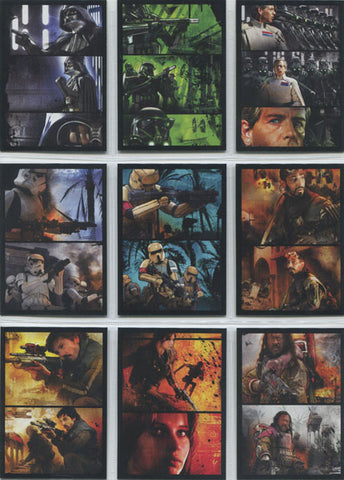 Star Wars Rogue One Mission Briefing Comic Strip Complete 12 Card Chase Set