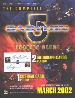 Complete Babylon 5 Trading Card Sell Sheet
