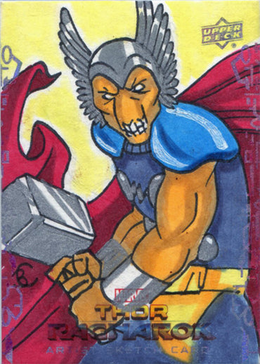 Thor Ragnarok Movie Art Sketch Card by Bridgit Connell of Beta Ray Bill