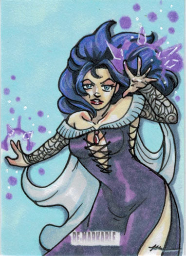 Remarkable 5finity 2020 Sketch Card by Maegan Cook of Sorceress