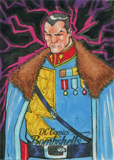 DC Bombshells 2 II Sketch Card by Rene Cordova of Black Adam