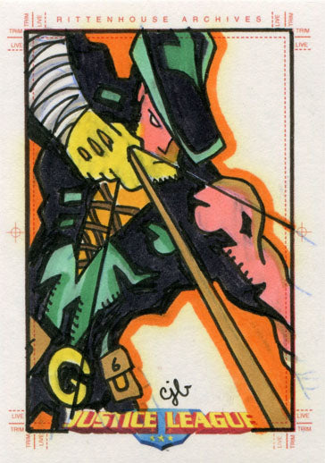 Justice League Archives Sketch Card by Corey Breen of Green Arrow