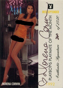 Playboy 1996 September Edition Autograph Card 117 Morena Corwin 0360/2750