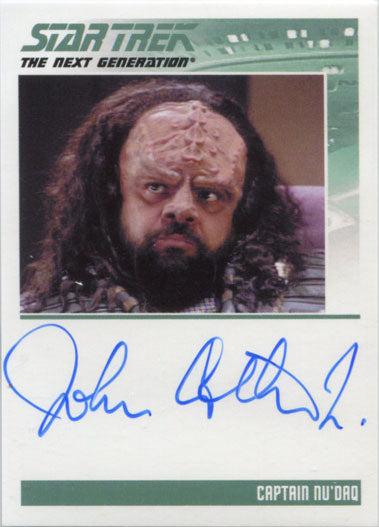Star Trek TNG Portfolio Prints S1 Autograph Card John Cothran as Captain Nudaq