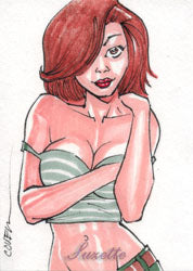 Female Persuasion 3 Sketch Card by Roy Cover of Suzette