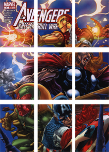 Avengers Kree-Skrull War Cover Art Complete 9 Card Chase Set