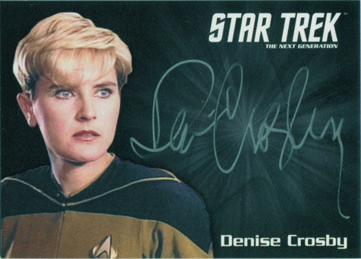 Star Trek TNG Portfolio Prints S2 Autograph Card Denise Crosby as Tasha Yar