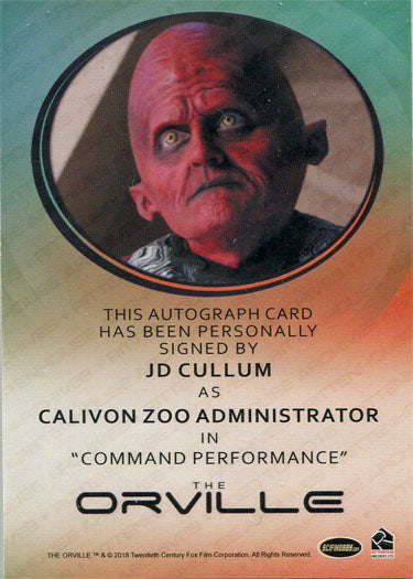 Orville Season 1 Autograph Card JD Cullum as Calivon Zoo Administrator