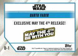 Topps 2021 Star Wars Day May The 4th Promo Card D-1 Darth Vader