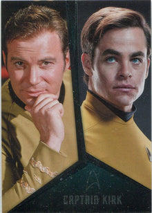 Star Trek TOS Captains Collection Bridge Crew Chase Card D1 Kirk Shatner Pine