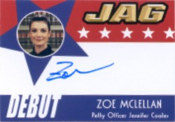 JAG Premiere Edition D21 Zoe Mclellan Autograph Card