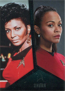 Star Trek TOS Captains Collection Bridge Crew Chase Card D6 Uhura Nichols Saldan