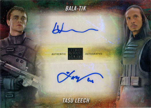 Star Wars Galaxy 2018 Autograph Card DA-VR Dual Brian Vernel Yayan Ruhian 03/25