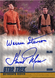 Star Trek TOS Remastered DA23 Warren Stevens & Stewart Moss Autograph Card