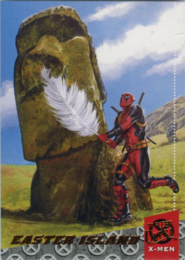 X-Men 2018 Fleer Ultra Deadpool Around the World Chase Card DAW5 Easter Island