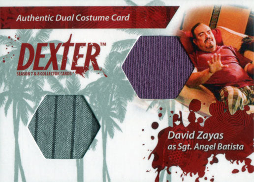 Dexter Seasons 7 & 8 Costume Wardrobe Card DC1 David Zayas Sgt. Angel Batista V1