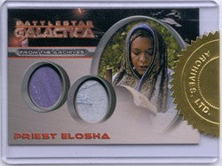 Battlestar Galactica Season 2 DC2 Priest Elosha Dual Costume Card
