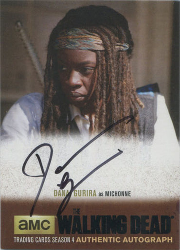 Walking Dead Season 4 Part 2 Autograph Card DG1 Dana Gurira Black Foil Parallel