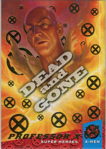 X-Men 2018 Fleer Ultra Dead and Gone Gold Foil Chase Card DG7 Professor X 17/99