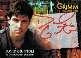 Grimm 2013 Autograph Card DGAC-2 David Giuntoli as Nick Burkhardt