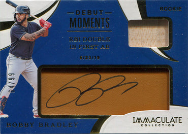 Panini Immaculate Baseball 2020 Debut Moments Auto Card DM-BR B. Bradley 64/99