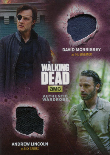 Walking Dead Season 4 Part 1 DM2 Costume Wardrobe Card Governor and Rick Grimes